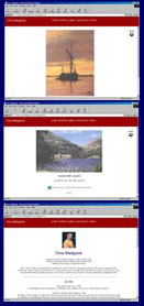 screenshots from www.clive madgwick.co.uk, designed and developed by the queminet partnership